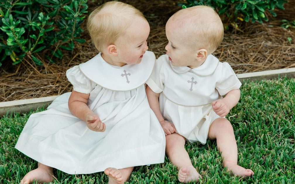 Twin baptism outlet outfits