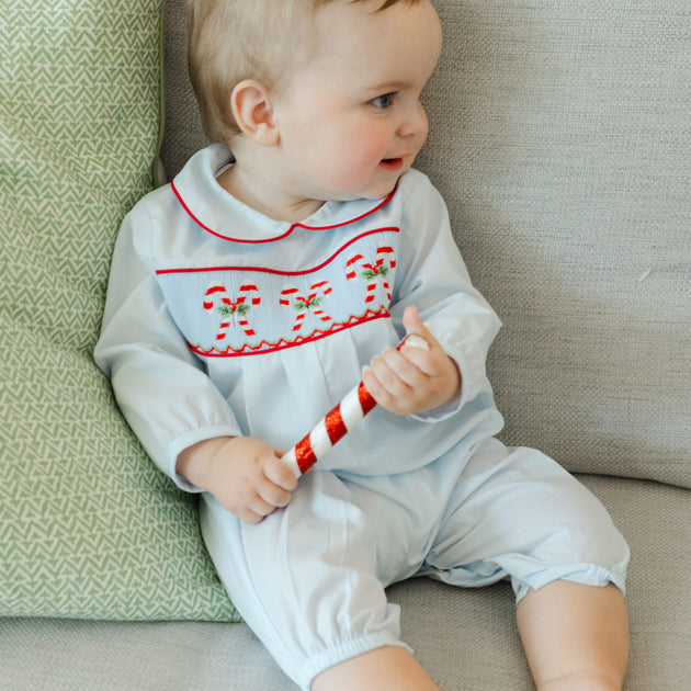 Bailey Boys Baby Blue Stripe Sunday Stroll Dressy Bubble