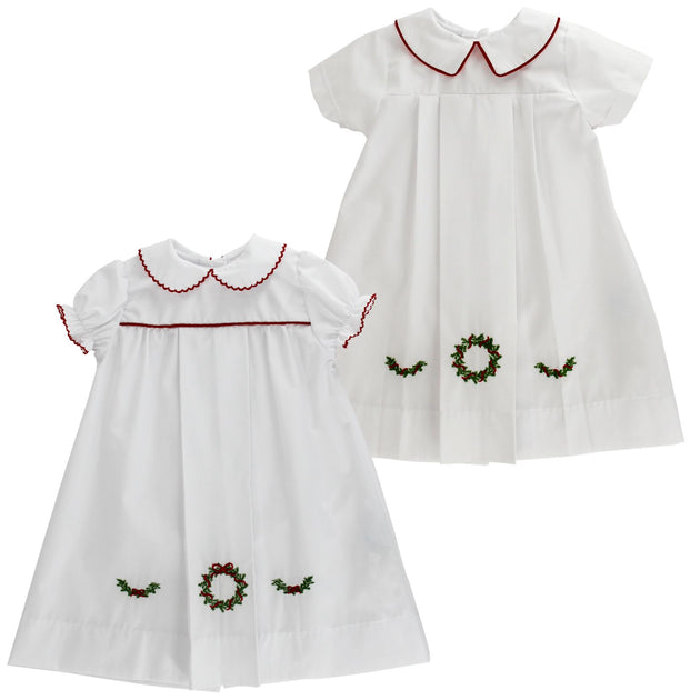 Bailey Boys Girls Laurel Wreath Embroidered Collar Float Dress