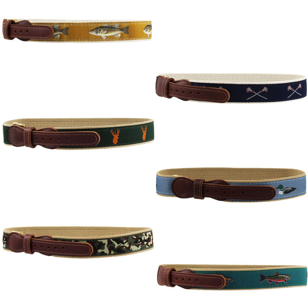 Bailey Boys Buddy Belt - Light Blue with Sailfish