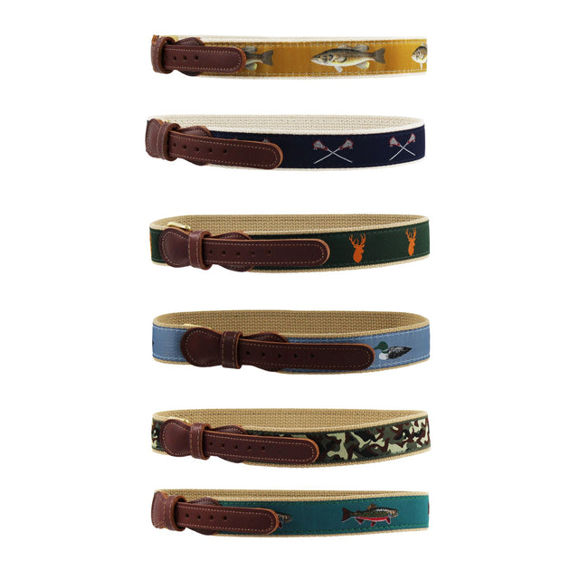 Bailey Boys Buddy Belt - Green with Chocolate Lab Dog main image 0