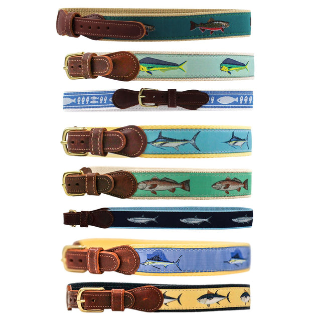 Bailey Boys Buddy Belt - Green with Chocolate Lab Dog