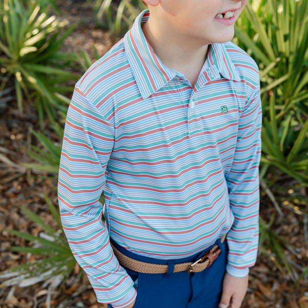 Bailey Boys Short Sleeve Henry Polo in Lavender