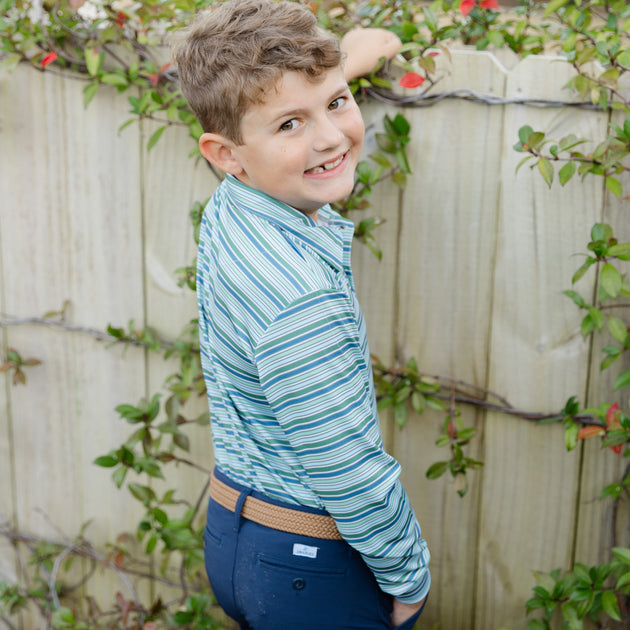 J. Bailey Boys Sport Polo Shirt - Baseball Print