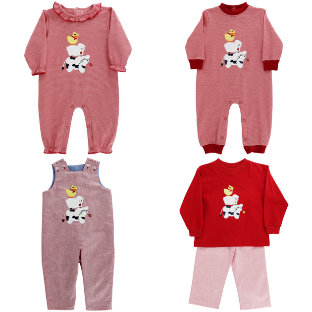 Bailey Boys Pants Set - Red Football Game Day Shirt
