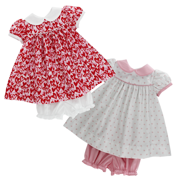 Bailey Boys Girls Float Dress - Pink with Easter Bunny Collar main image 0