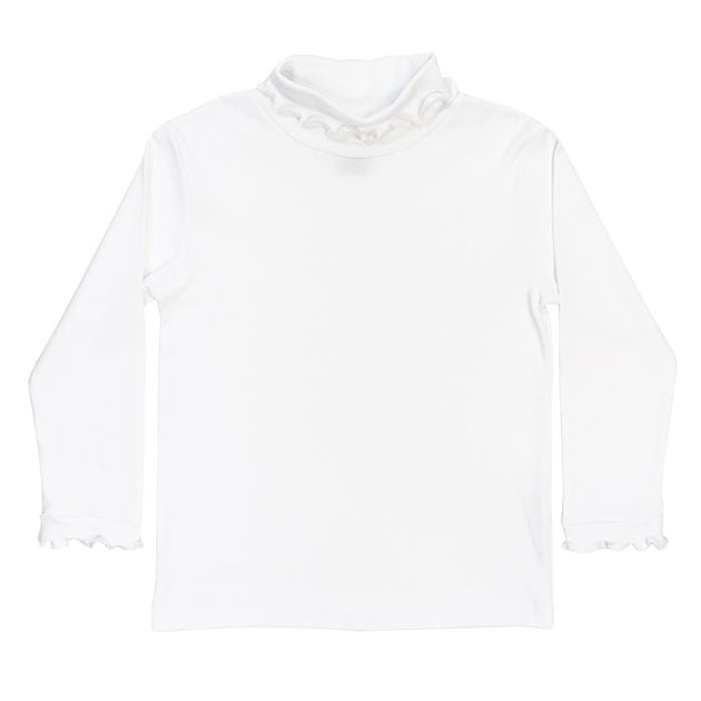 White Knit Ruffle Turtle Neck Bailey Boys