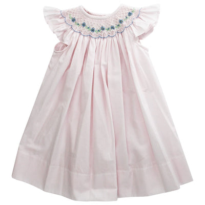 Pink Peri Flowers- Bishop Dress