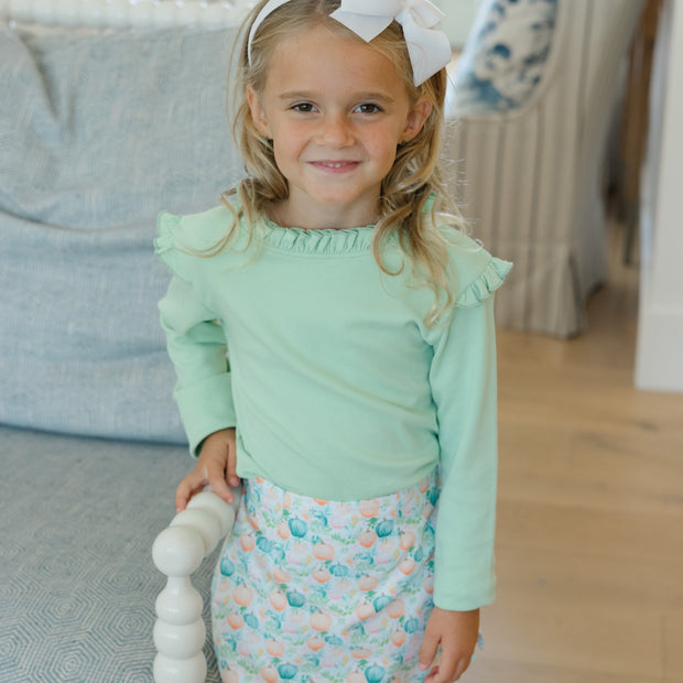Girls Long Sleeve Tee - Celery