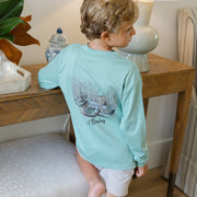 Performance Long Sleeve Logo Tee - Decoy on Green