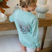 Performance Long Sleeve Logo Tee - Decoy on Green