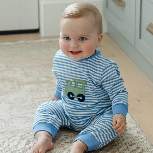 Little Locomotive - Boys Knit Romper