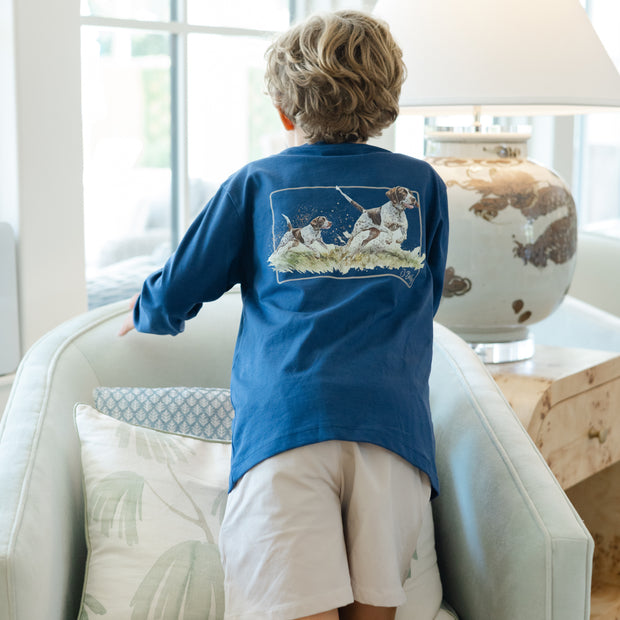 Long Sleeve Logo Tee - Pointers on Navy