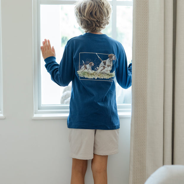 Long Sleeve Logo Tee - Pointers on Navy