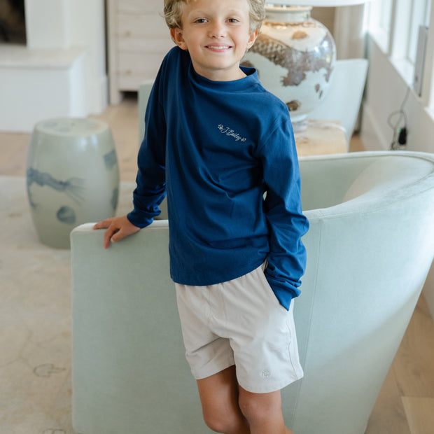 Long Sleeve Logo Tee - Pointers on Navy