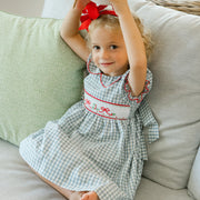 Red Bows on Gingham - Dress