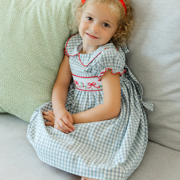 Red Bows on Gingham - Dress