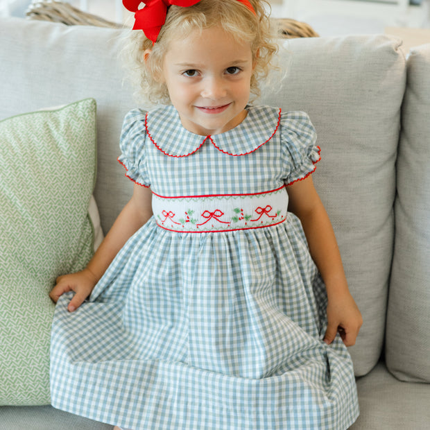 Red Bows on Gingham - Dress