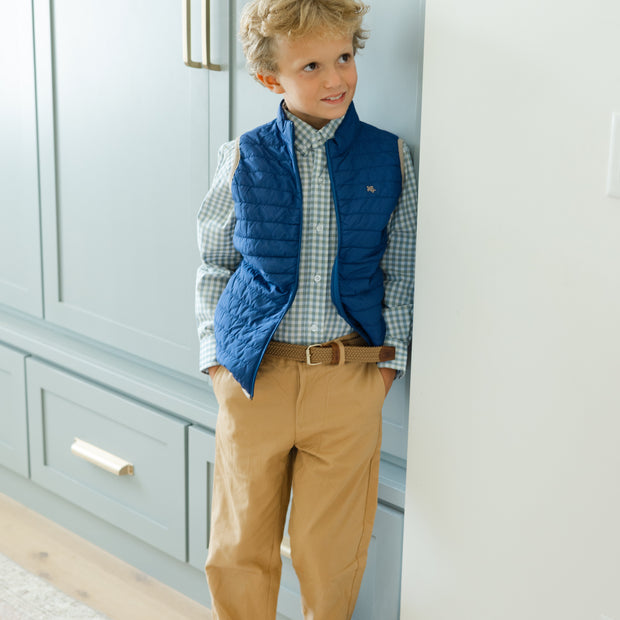 Quilted Vest - Navy