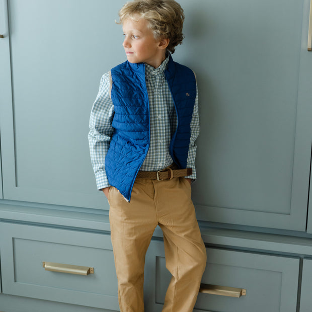 Quilted Vest - Navy