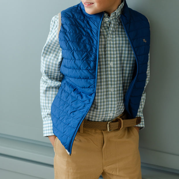 Quilted Vest - Navy