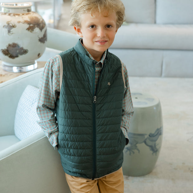 Quilted Vest - Forest
