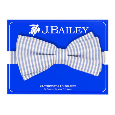 Johnny Bow Tie - Sailor Blue Stripe Seersucker