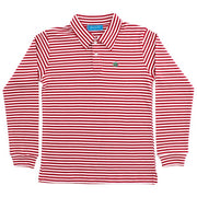 Harry Long Sleeve Polo - Red & White Stripe