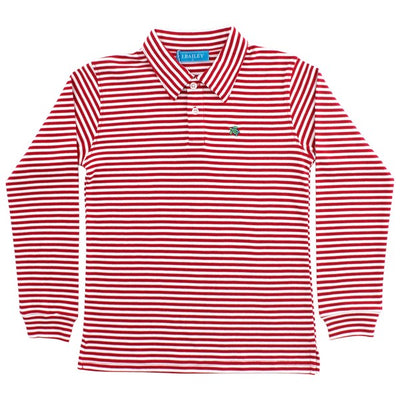Harry Long Sleeve Polo - Red & White Stripe