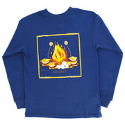 Boys Long Sleeve Logo Tee - Smores on Blue