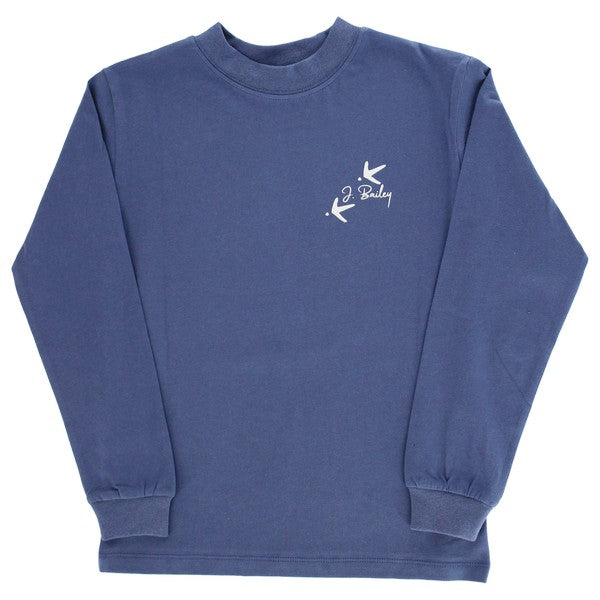 Boys Long Sleeve Logo Tee- Turkey on Denim