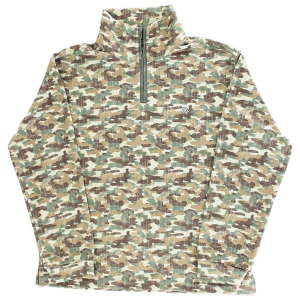 Camo half zip pullover best sale