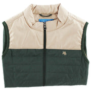 Quilted Vest - Forest & Tan