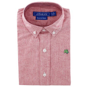 Roscoe Button Down - Red Chambrey