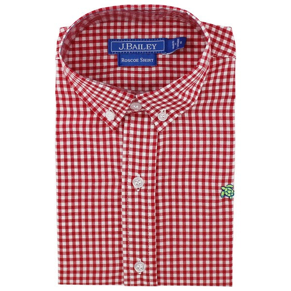 Roscoe Button Down - Red Check – Bailey Boys