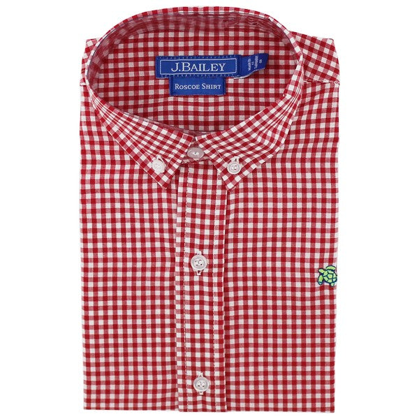 Roscoe Button Down - Red Check