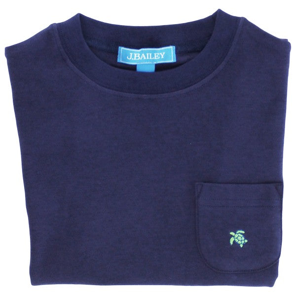 Boy Pocket Tee - Navy