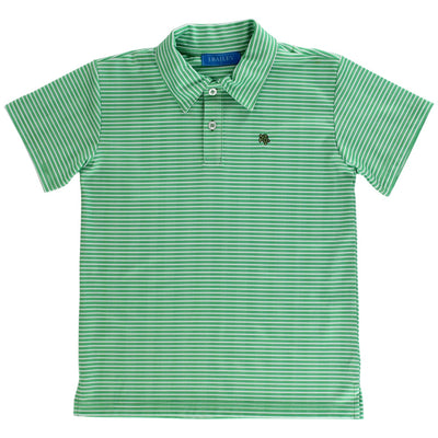 Performance Henry Polo - Green & White Stripe