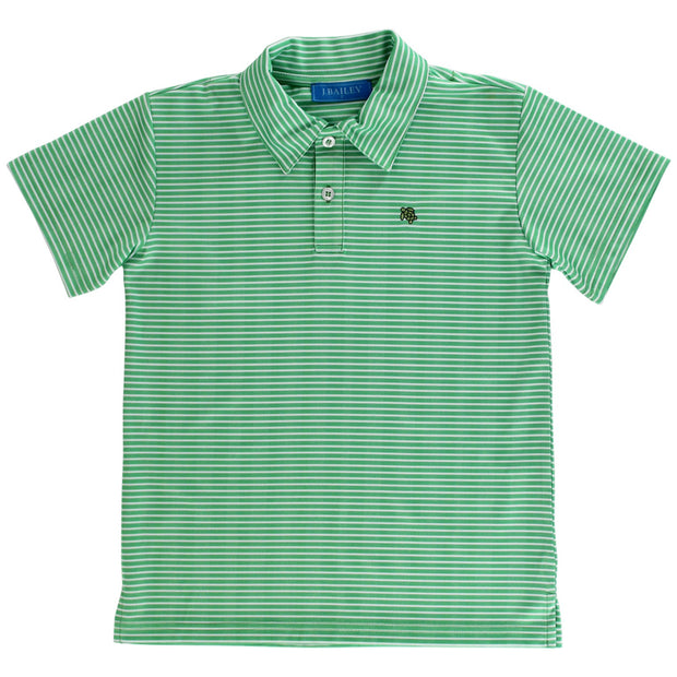 Performance Henry Polo - Green & White Stripe