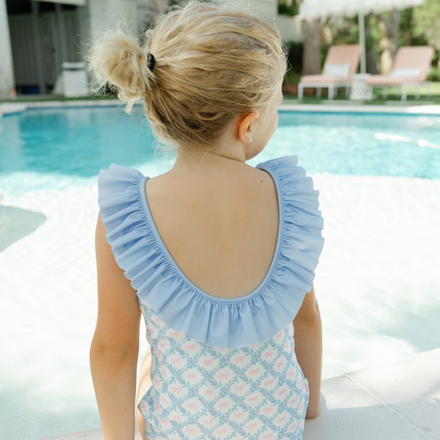 Girls Spandex Swimsuit - Trellis