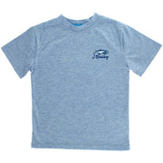 Logo Tee - Fish on Heathered Blue