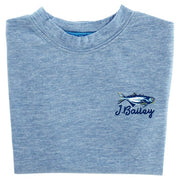 Logo Tee - Fish on Heathered Blue