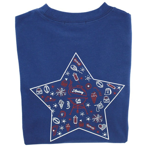 Logo Tee - Star on Navy