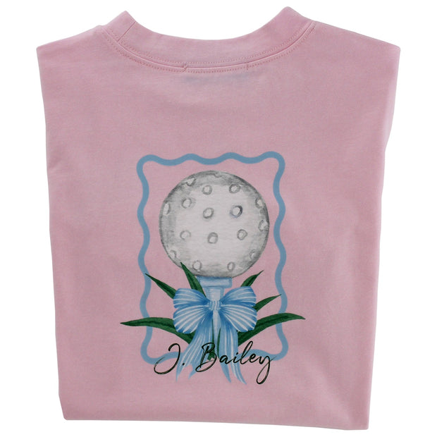 Girls Logo Tee - Golf on Pink