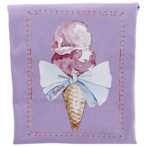 Girls Logo Tee - Ice Cream on Lilac