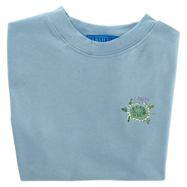 Girls Logo Tee - Turtles on Bayberry