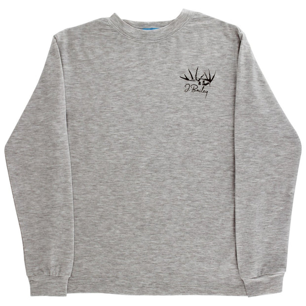 Long Sleeve Logo Tee - Deer on Oatmeal