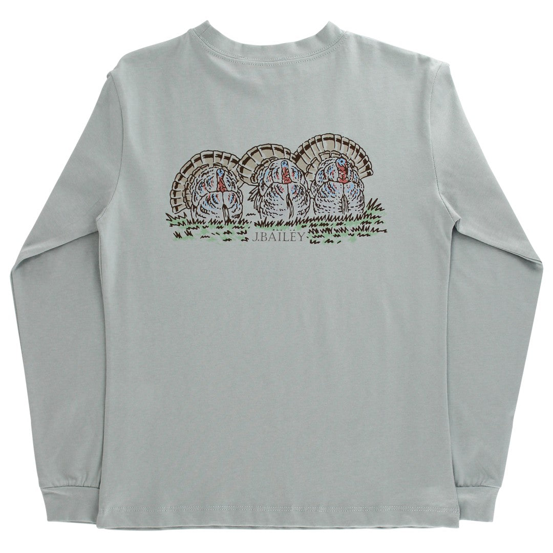 Long Sleeve Logo Tee - Turkey on Sage – Bailey Boys