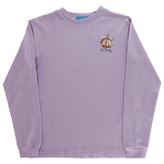 Girls Long Sleeve Logo Tee - Pumpkin on Lavender
