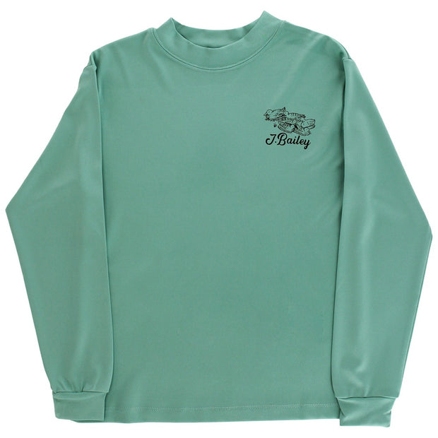 Performance Long Sleeve Logo Tee - Decoy on Green